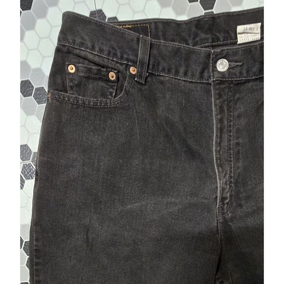 VINTAGE 2000 LEVIS 550 WOMENS JEANS SZ 14 R (32×28) RELAXED FIT TAPERED BLACK - Picture 4 of 16